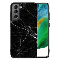 Samsung Galaxy S21FE Marmeren Print Telefoonhoesje Marmer Zwart - Origineel Cadeau Vader - thumbnail
