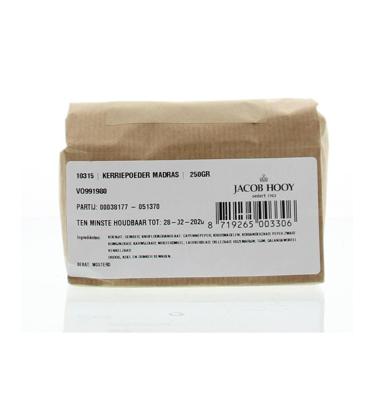 Jacob Hooy Kerriepoeder Madras 250 Gram Jacob Hooy Kerriepoeder Madras 250 Gram