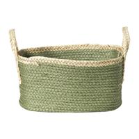 Mand colors rechthoekig - groen/bruin - 16x30x20 cm - thumbnail