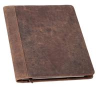 Juscha JU-30122 Schrijfmap Pride And Soul A4 Winston Bruin Leer - thumbnail