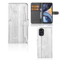 Motorola Moto G22 | Book Style Case | White Wood - thumbnail