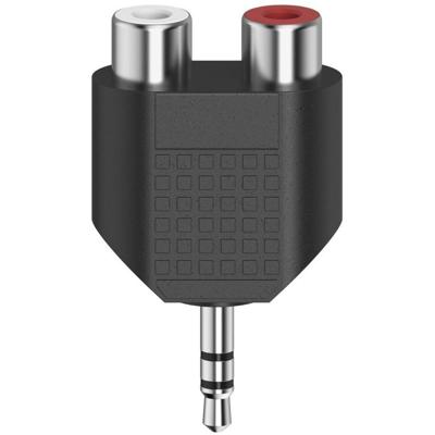 Hama Korte Audio-adapter 3,5-mm-jack-stekker Stereo - 2x Cinch-koppeling