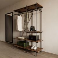 Ethnicraft Kledingrek 'Oscar' Gevernist Teakhout, 197 x 140cm - thumbnail