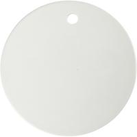 Creativ Company Label porselein, d 15 cm, dikte 0,5 cm, wit, 1 stuk - thumbnail