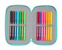 Schooletui met Accessoires Peppa Pig Pretty flowers Geel Munt 12.5 x 19.5 x 4 cm 29 Onderdelen - thumbnail