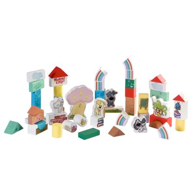 Woezel en Pip Houten Blokkenset 50-delig Woezel en Pip Houten Blokkenset 50-delig