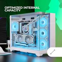 Micro ATX/ITX Mini tower BehuizingBehuizing Mars Gaming MCVISIONW Wit - thumbnail