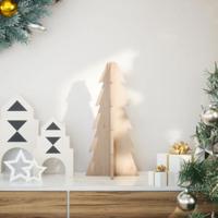 VidaXL Kerstdecoratie kerstboom 49 cm massief grenenhout - thumbnail