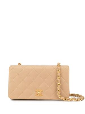 Chanel Pre-Owned 1990s diamond quilted shoulder bag - Brown