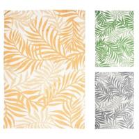 H&S Collection Vloerkleed leafs katoen 60 x 90 cm 3 assorti | 12 stuks - thumbnail