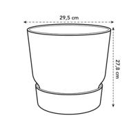 Greenville rond 30 bloempot blad groen buiten dia. 29,5 x h 27,8 cm - Elho - thumbnail