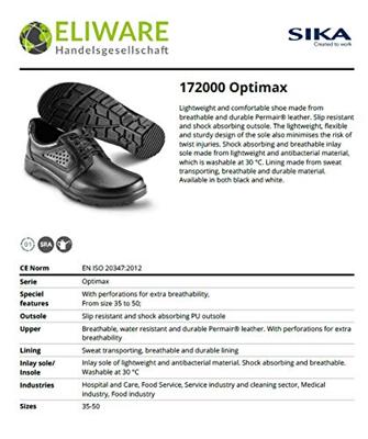 SIKA 172000 OptimaX Schoen O1 Zwart - Maat 35 - 16.089.053.35