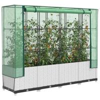 VidaXL Plantenbak verhoogd met kashoes 160x40x138 cm rattanlook - thumbnail