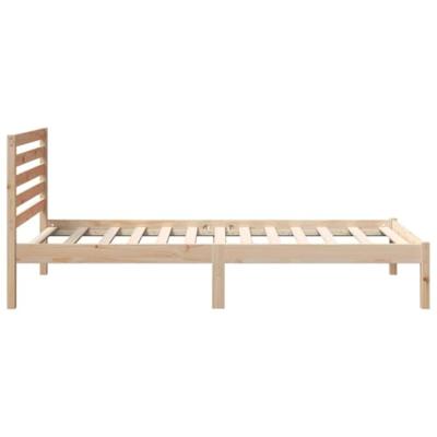 Bedframe met hoofdeinde Bruin 75 x 190 cm Massief grenenhout Bedframe met hoofdeinde Bruin 75 x 190 cm Massief grenenhout