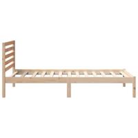Bedframe met hoofdeinde Bruin 90 x 190 cm Massief grenenhout - thumbnail