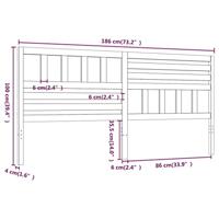 Hoofdbord 186x4x100 cm massief grenenhout - thumbnail