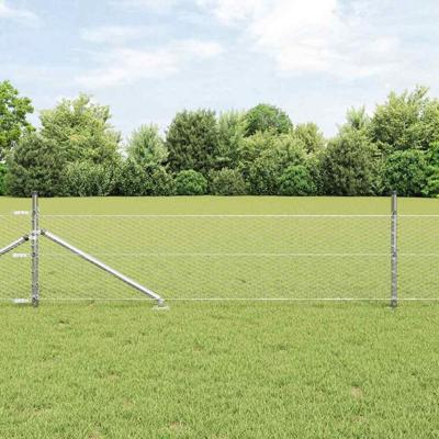 VidaXL Afrasteringspaal zilver 25 x 0,4 m (25 mm gaas) staal VidaXL Afrasteringspaal zilver 25 x 0,4 m (25 mm gaas) staal