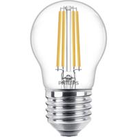 Philips LED 76231500 LED-lamp Energielabel E (A - G) E27 Kogel 6.5 W = 60 W Warmwit (Ø x l) 4.5 cm x 7.8 cm 1 stuk(s) - thumbnail
