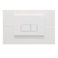 Bedieningsplaat Qeramiq Push Met DualfFush Frontbediening ABS Rechthoek Glans Wit - thumbnail