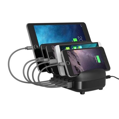 ORICO DUK - 5P 40W 5 USB poorten Smart laadstation met standaard telefoon & Tablet voor iPhone Galaxy Huawei Xiaomi HTC Sony en andere Smartphon