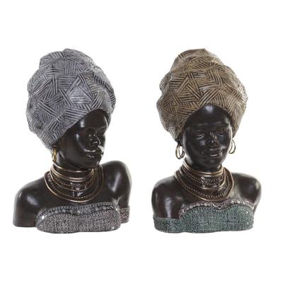 Decoratieve figuren DKD Home Decor Gouden Zilverkleurig Koloniaal Afrikaanse 24 x 18 x 36 cm (2 Stuks) (2 Onderdelen) Decoratieve figuren DKD Home Decor Gouden Zilverkleurig Koloniaal Afrikaanse 24 x 18 x 36 cm (2 Stuks) (2 Onderdelen)