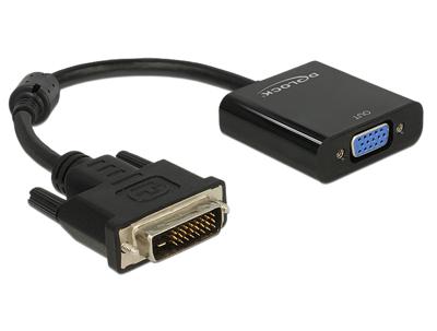 DeLOCK adapter dvi-d 24+1 male > vga female (zwart)