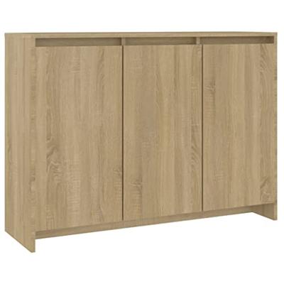 Dressoir 102x33x75 cm bewerkt hout sonoma eikenkleurig Dressoir 102x33x75 cm bewerkt hout sonoma eikenkleurig