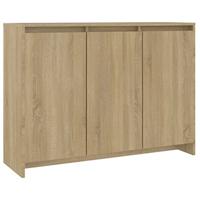 Dressoir 102x33x75 cm bewerkt hout sonoma eikenkleurig - thumbnail