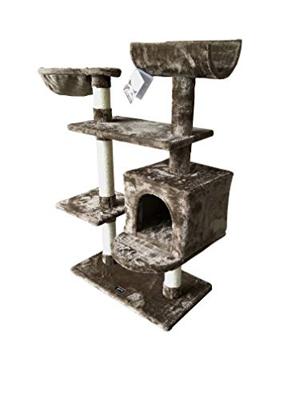 Krabpaal voor Katten Gloria Jarama Boomstructuur Bruin Hout Papier Sisal (35 x 100 x 60 cm)