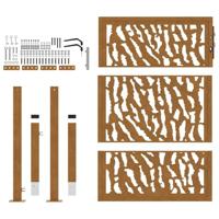 Poort met sporenontwerp 105x130 cm weervast staal - thumbnail