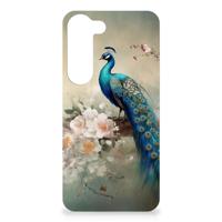Case Anti-shock voor Samsung Galaxy S23 Vintage Pauwen - thumbnail