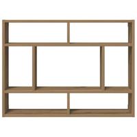 Wandschap 75x16x55 cm bewerkt hout artisanaal eikenkleur - thumbnail