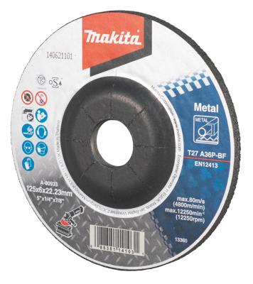 Makita A-80933 Afbraamschijf 125x6,0mm staal Makita A-80933 Afbraamschijf 125x6,0mm staal
