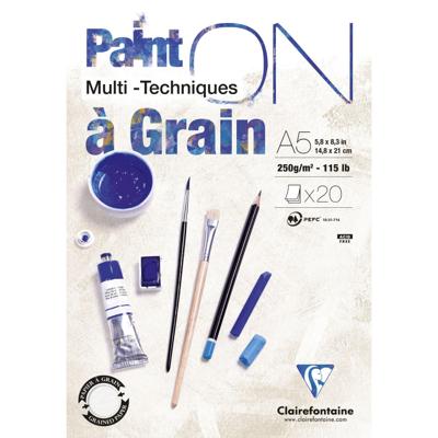 Tekenblk clairefontaine paint a5 korrel 20v 250gr