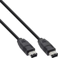 InLine 34001 FireWire kabel, IEEE1394, 6-polige stekker/stekker, zwart, 1 m - thumbnail