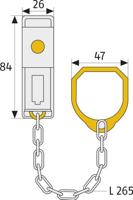 ABUS ABTS21542 Deurketting met overwerpring Zilver - thumbnail