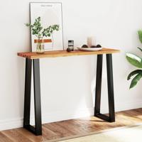 Wandtafel met natuurlijke rand 110x35x80 cm massief acaciahout - thumbnail