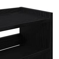 Schoenenrek 80x25x61,5 cm bewerkt hout zwart - thumbnail