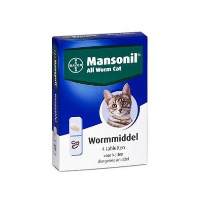 MANSONIL KAT ALL WORM TABLETTEN 4 ST - thumbnail