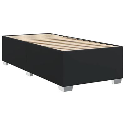 Boxspring met matras kunstleer zwart 100x200 cm