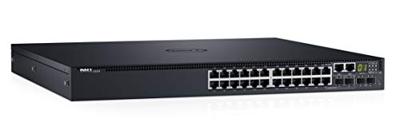 Dell Networking S3124 - Switch - C3 - Managed - 24 x 10/100/1000 + 2 x 10 Gigabit SFP+ + + 2 x SFP Gigabit gecombineerd - luchtstroom van voor naar achteren - op Rack Smart Value monteerbaar