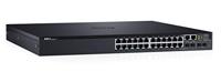 Dell Networking S3124 - Switch - C3 - Managed - 24 x 10/100/1000 + 2 x 10 Gigabit SFP+ + + 2 x SFP Gigabit gecombineerd - luchtstroom van voor naar achteren - op Rack Smart Value monteerbaar - thumbnail
