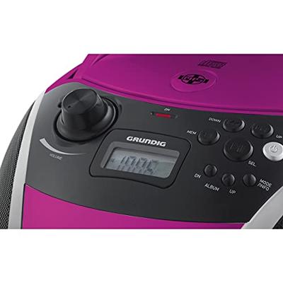 Grundig GRB 3000 BT draagbare radio Boombox met Bluetooth roze/zilver