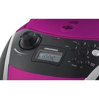 Grundig GRB 3000 BT draagbare radio Boombox met Bluetooth roze/zilver - thumbnail