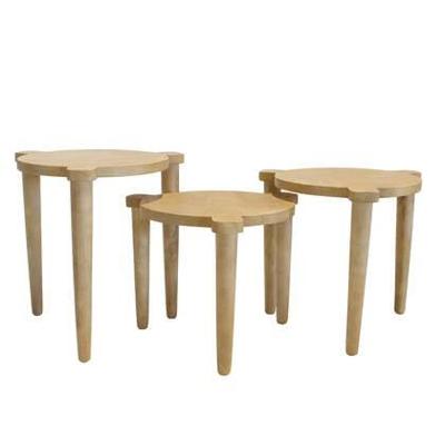 Giga Meubel - Salontafel - Naturel Mangohout - Set Van 3 - Jiska