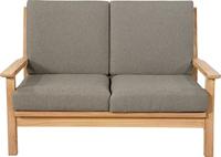 Loungebank teak incl. kussens 124cm - thumbnail