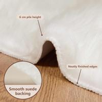 VidaXL Nep schapenvacht tapijt tafalla wit 100 x 200 cm polyester - thumbnail