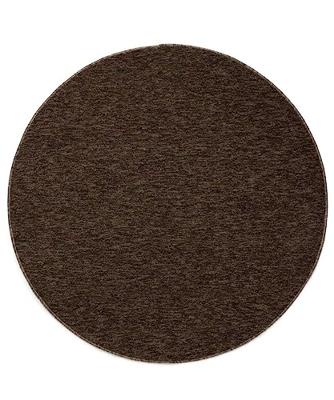 Tapeso Rond vloerkleed Lush - bruin - 100 cm rond