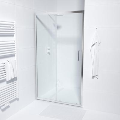 Marenza Slide Quick Fit Schuifdeur - 110x190cm - 6mm veiligheidsglas - alu profiel - anti kalk - chroom SAQ6121-110