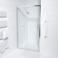 Marenza Slide Quick Fit Schuifdeur - 110x190cm - 6mm veiligheidsglas - alu profiel - anti kalk - chroom SAQ6121-110 - thumbnail